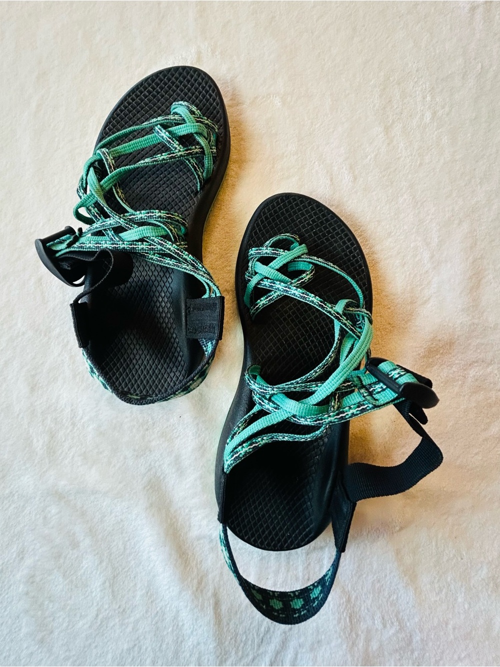 Chaco Women's ZX3 Sandals Size 6 Teal Outdoor Hiking Sandals